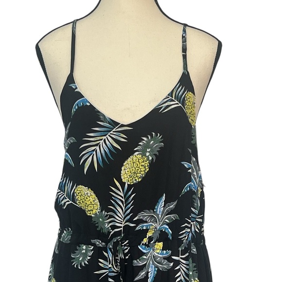 Leading Star Women’s size medium Pineapple Themed Black Maxi Dress🍍 new with tag - Picture 3 of 11